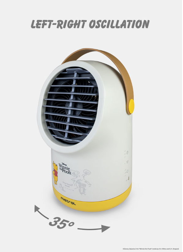 Disney x Mistral Everyday with Pooh Collection Rechargeable USB Air Cooler MAC005-PH