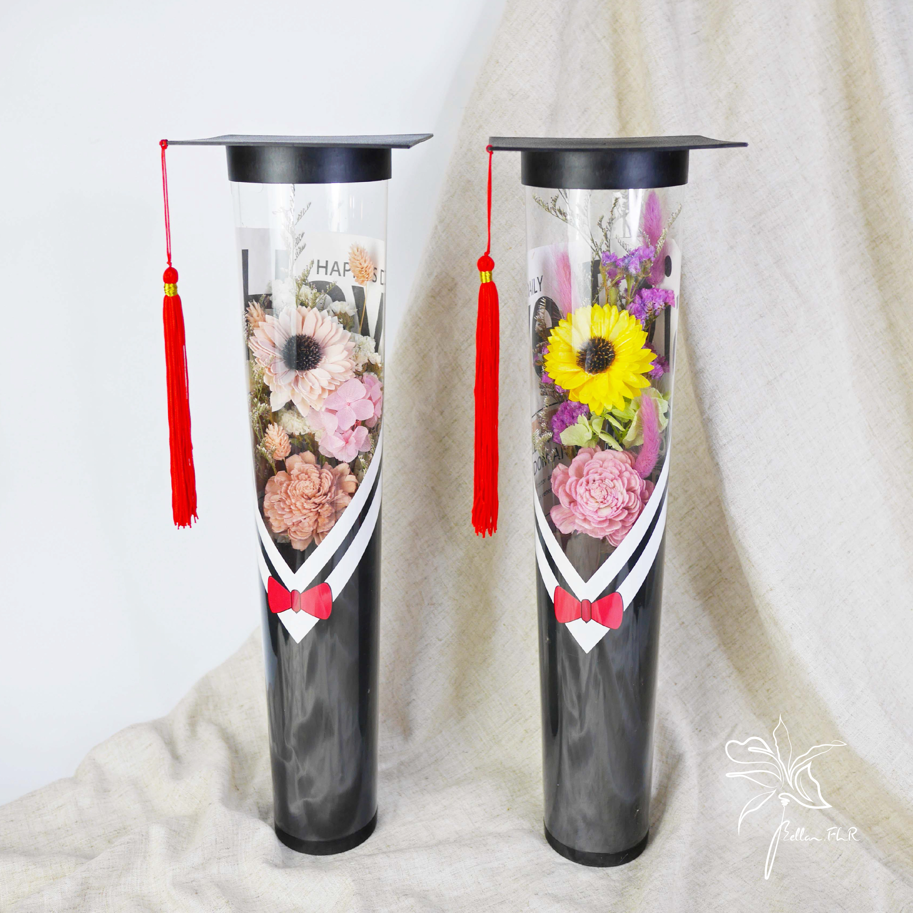 【手握陽光的祝福】畢業乾燥花桶