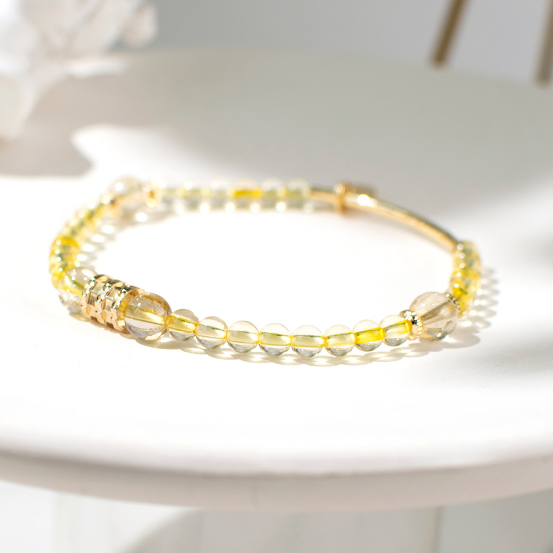 能量手鍊【漫遊秘徑】金髮晶黃水晶手鍊