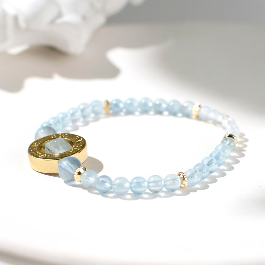 能量手鍊【春意盎然】海藍寶蛋白石手鍊