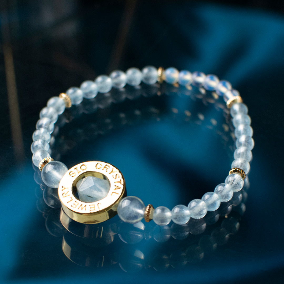 能量手鍊【春意盎然】海藍寶蛋白石手鍊