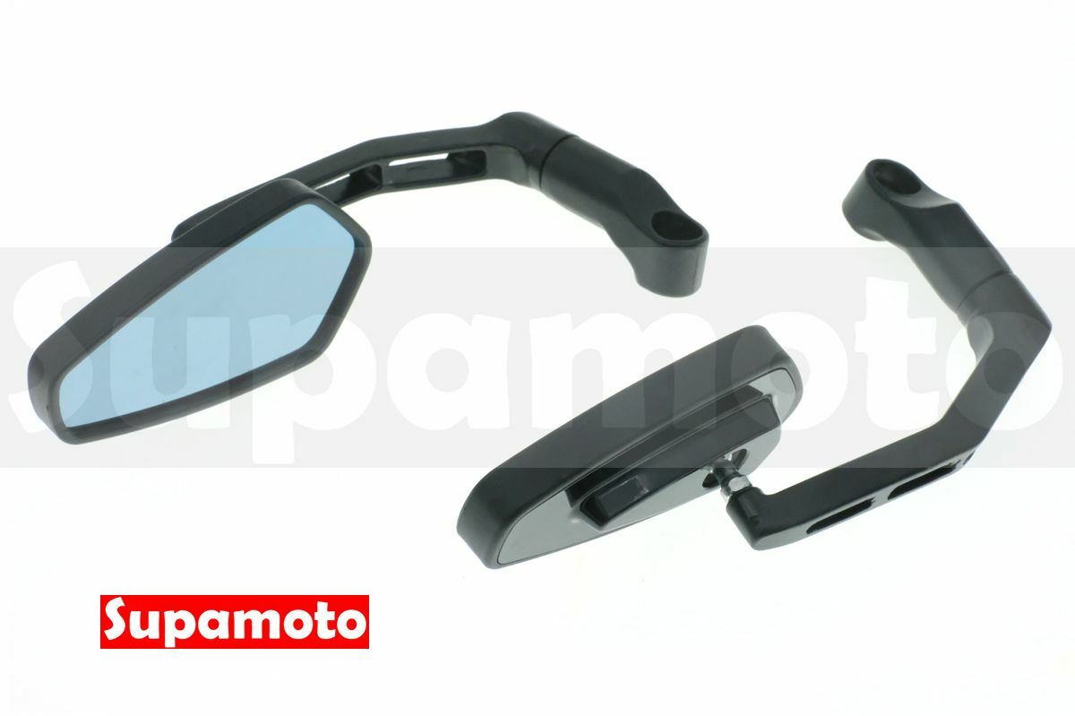 -Supamoto- M04 六角 牛角 後照鏡 後視鏡 通用 改裝 裸把 牛角鏡 檔車 速可達