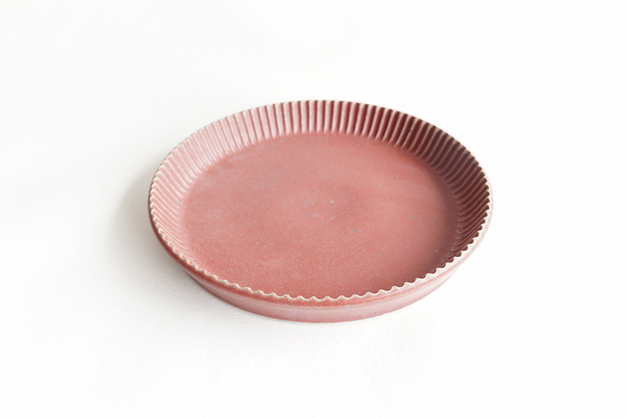 宋艸窯- 鎬派盤(中) 霧紅