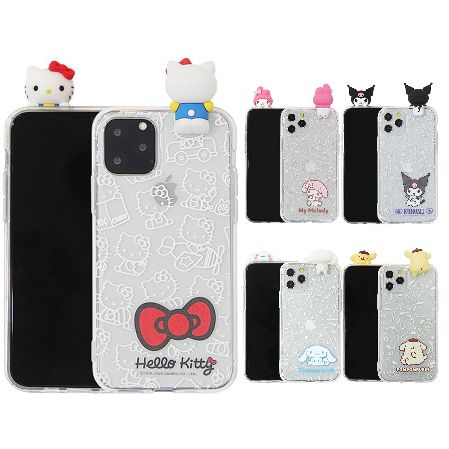 Sanrio - Figure Clear Soft Case - 立體公仔透明手機軟殼 SU