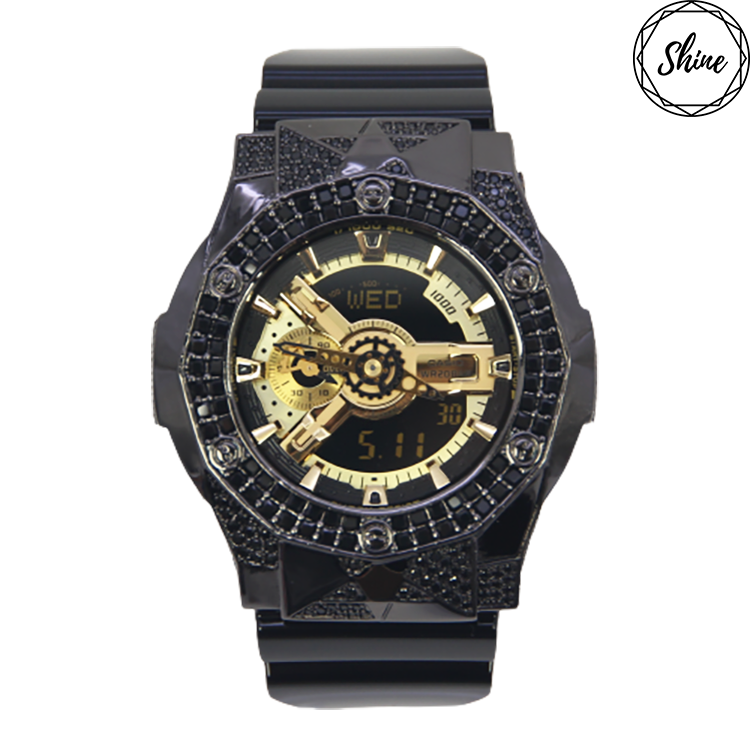 黑色 改裝手錶 GA-110GB-1A - 尋星