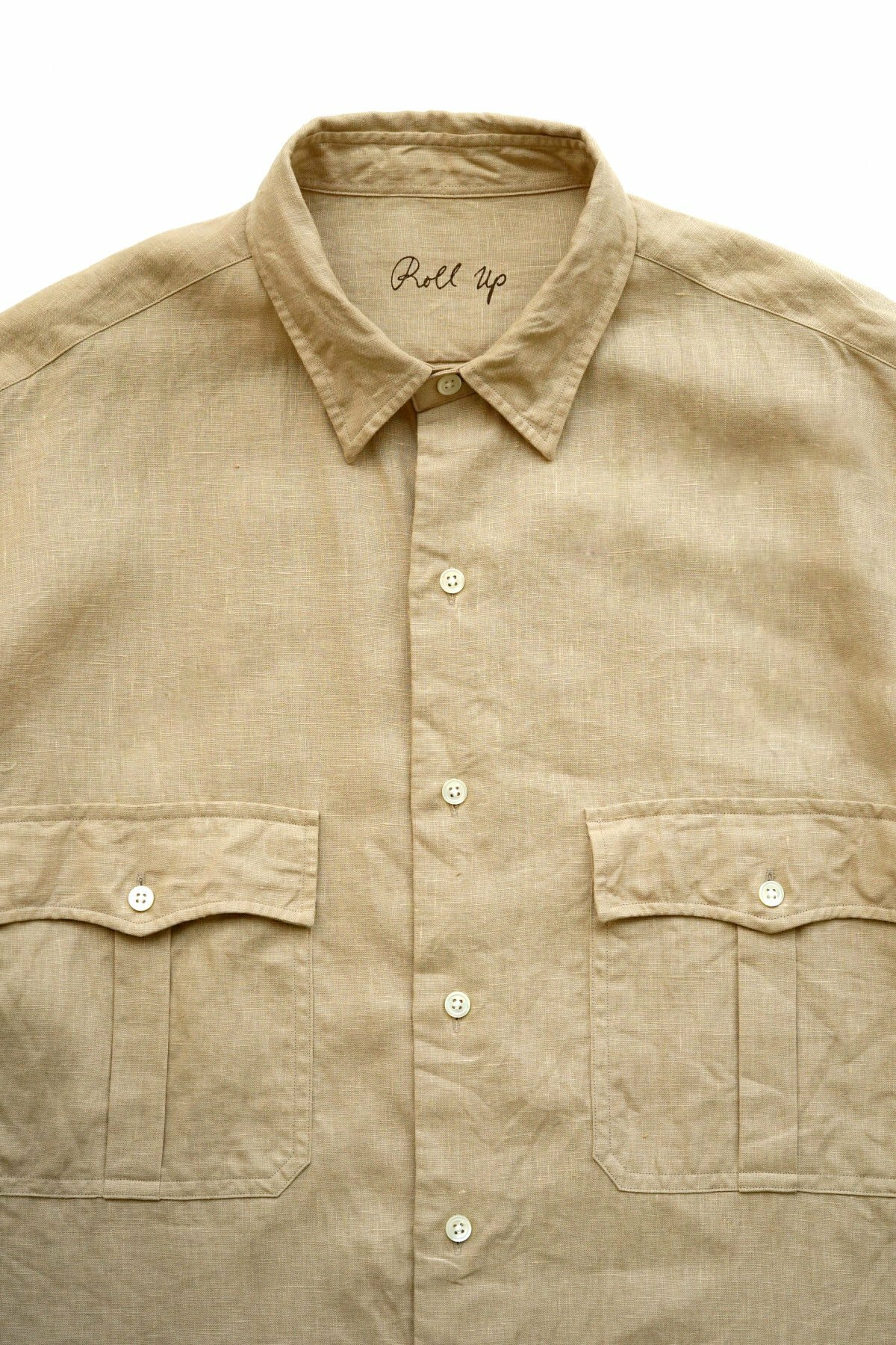 PORTER CLASSIC ROLL UP LINEN SHIRT (2COL)