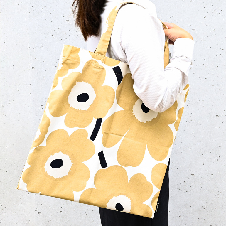 日本 Marimekko Pieni Unikko Fabric Tote Bag
