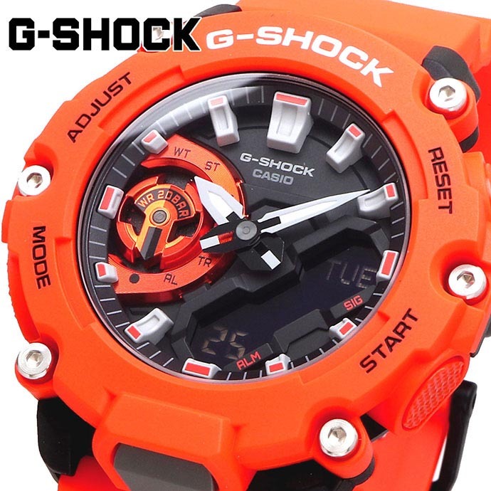 Casio G-Shock Carbon Core Guard Orange Watch GA-2200M-4AER