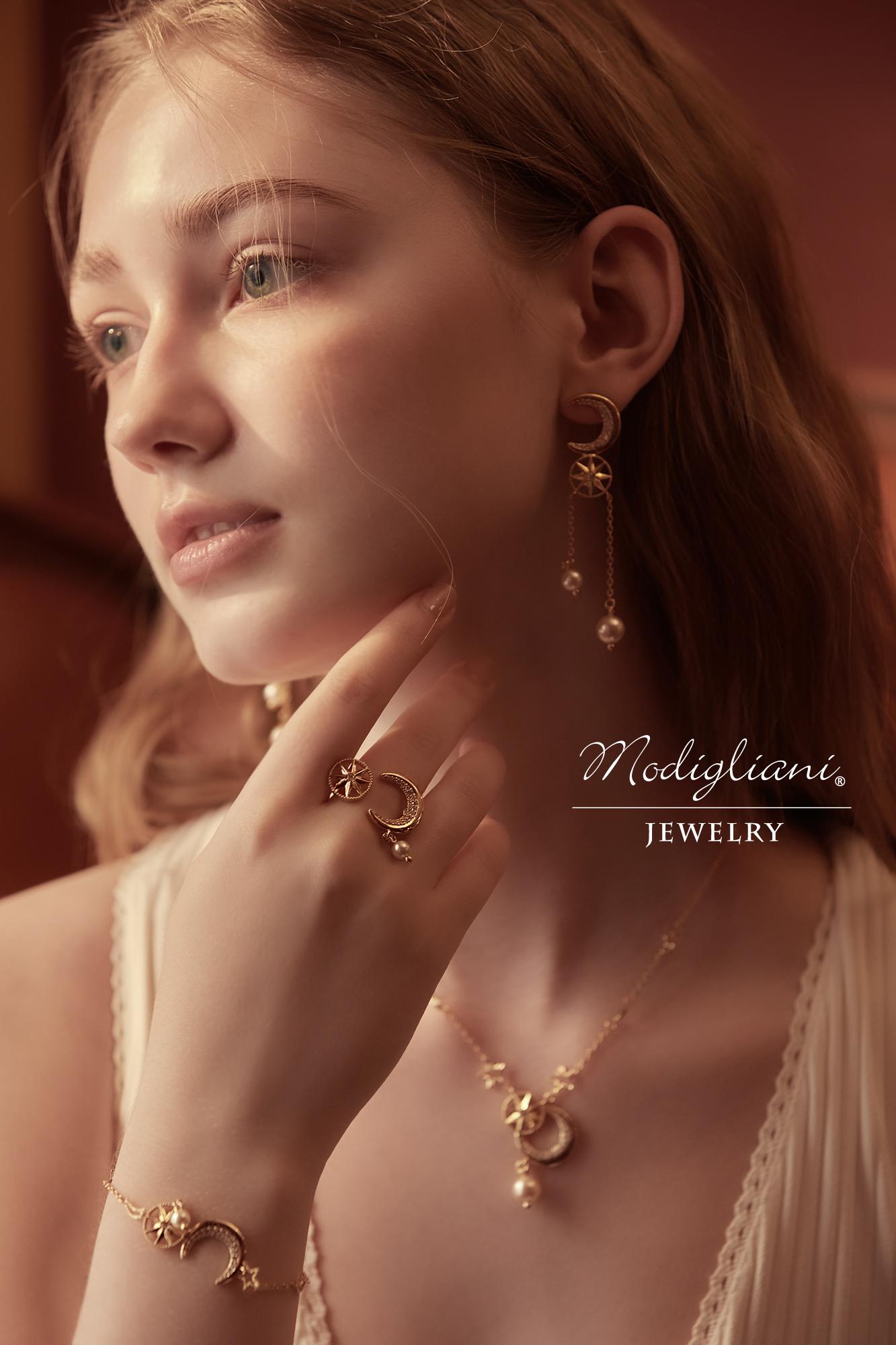 18KGP 月夜迷航耳環