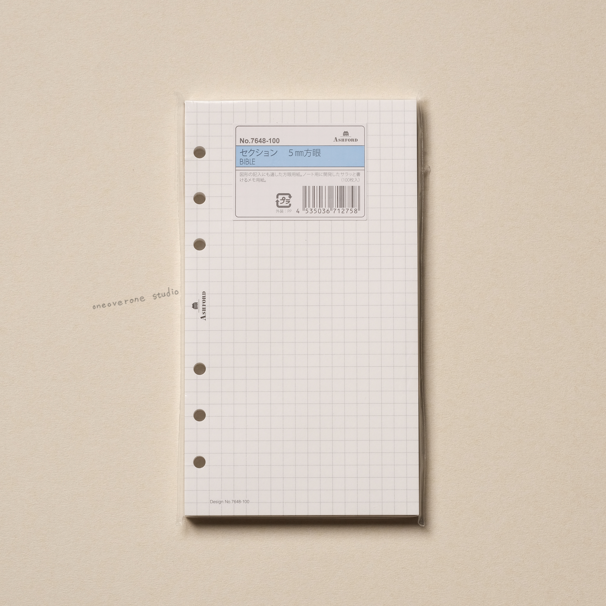 5MM方眼內頁/100入/BIBLE/ASHFORD/JAPAN