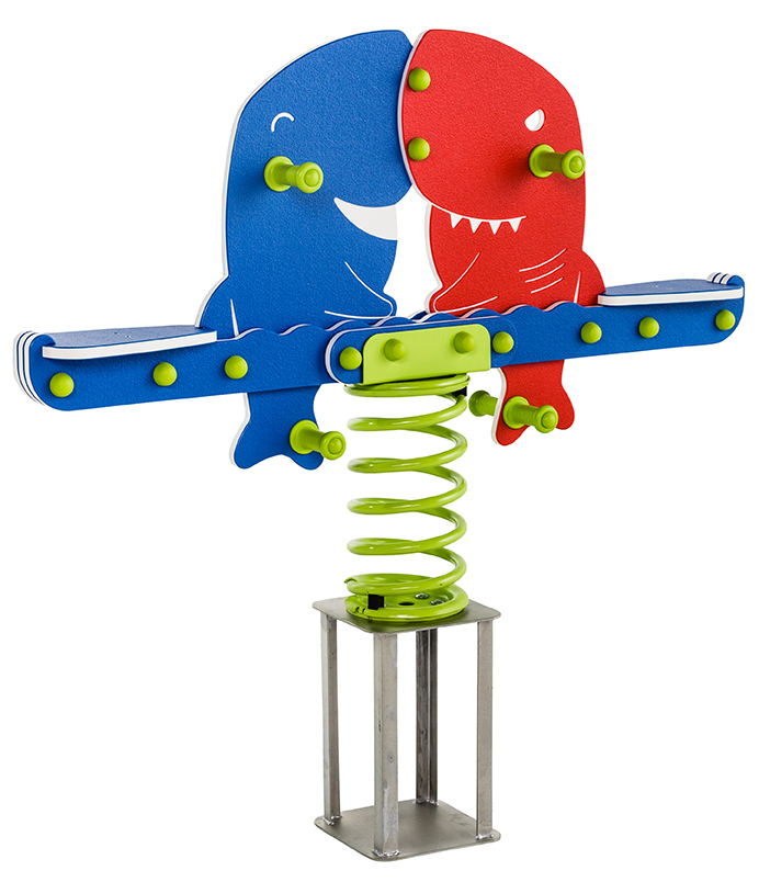SPRING TOYS IN HDPE WITH SPRING TYPE ‘LARGE’ - ‘SHARK TWINS’