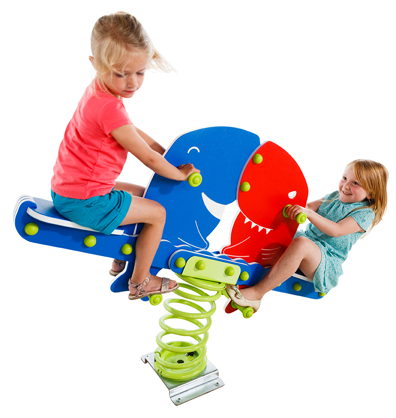 SPRING TOYS IN HDPE WITH SPRING TYPE ‘LARGE’ - ‘SHARK TWINS’
