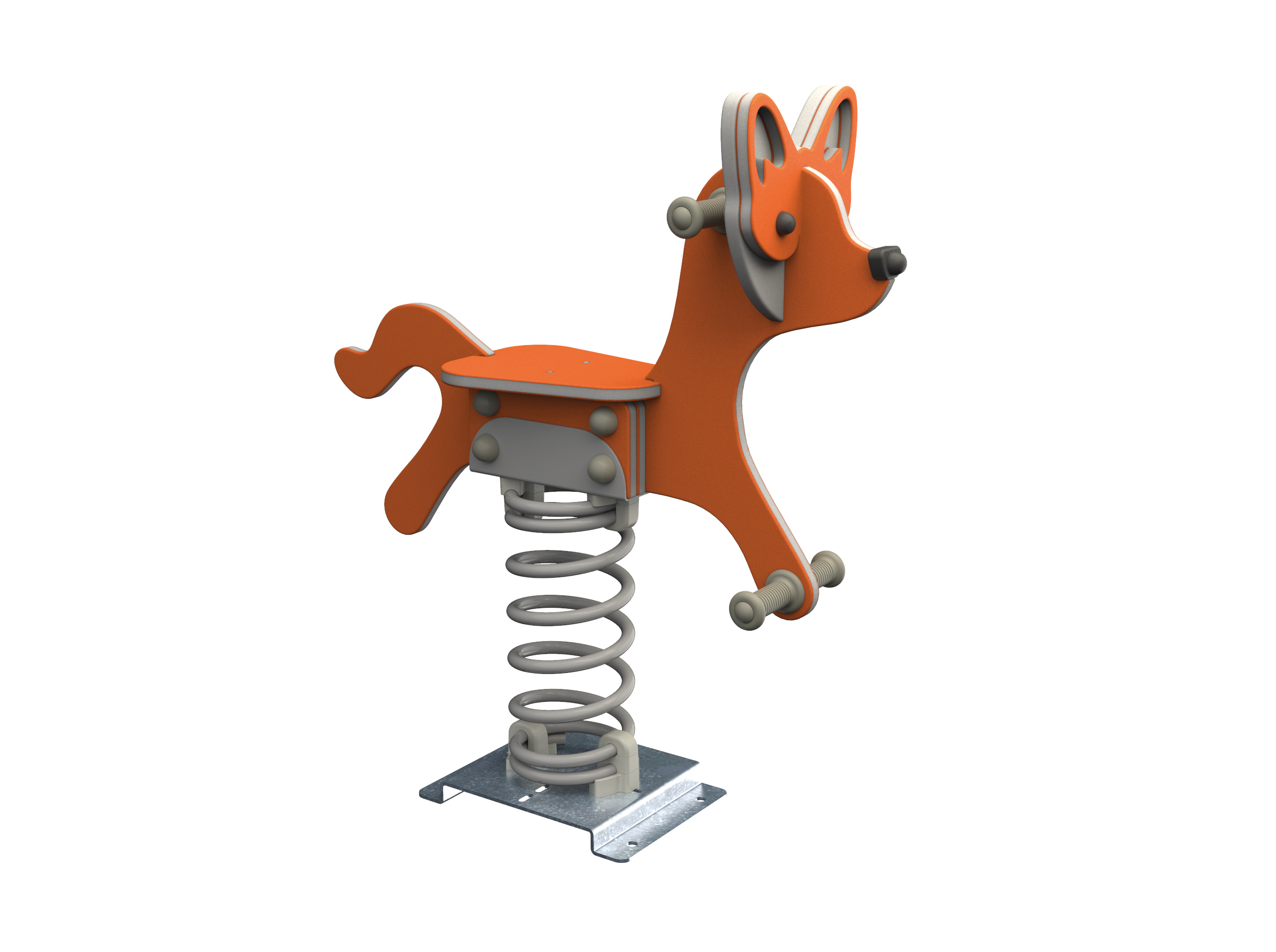 SPRING TOYS IN HDPE WITH SPRING TYPE ‘SMALL’ - fox