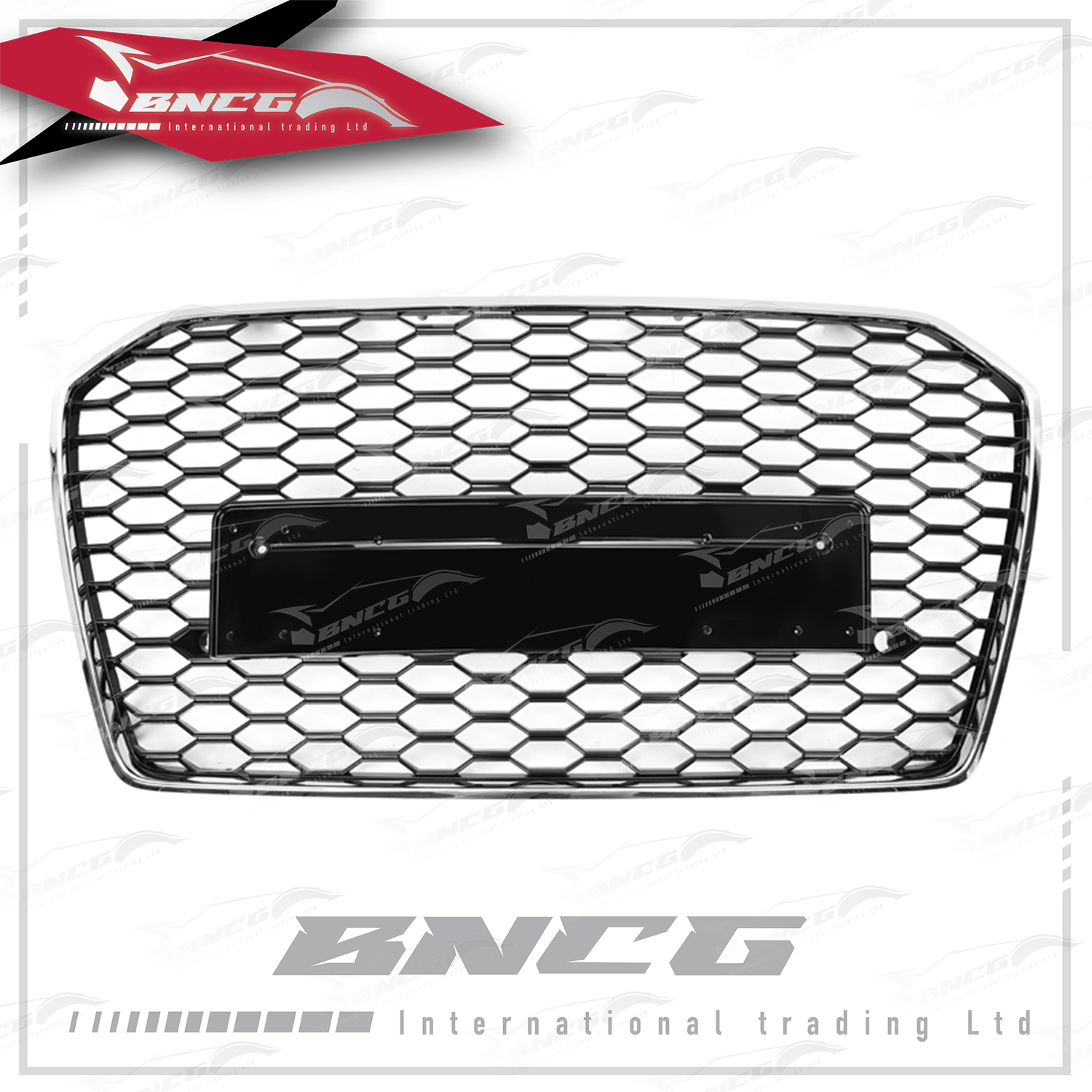 奧迪 Audi 16-18年式 A6 改 RS6 原車替換式 改裝 電鍍框 中網 水箱罩 無標款