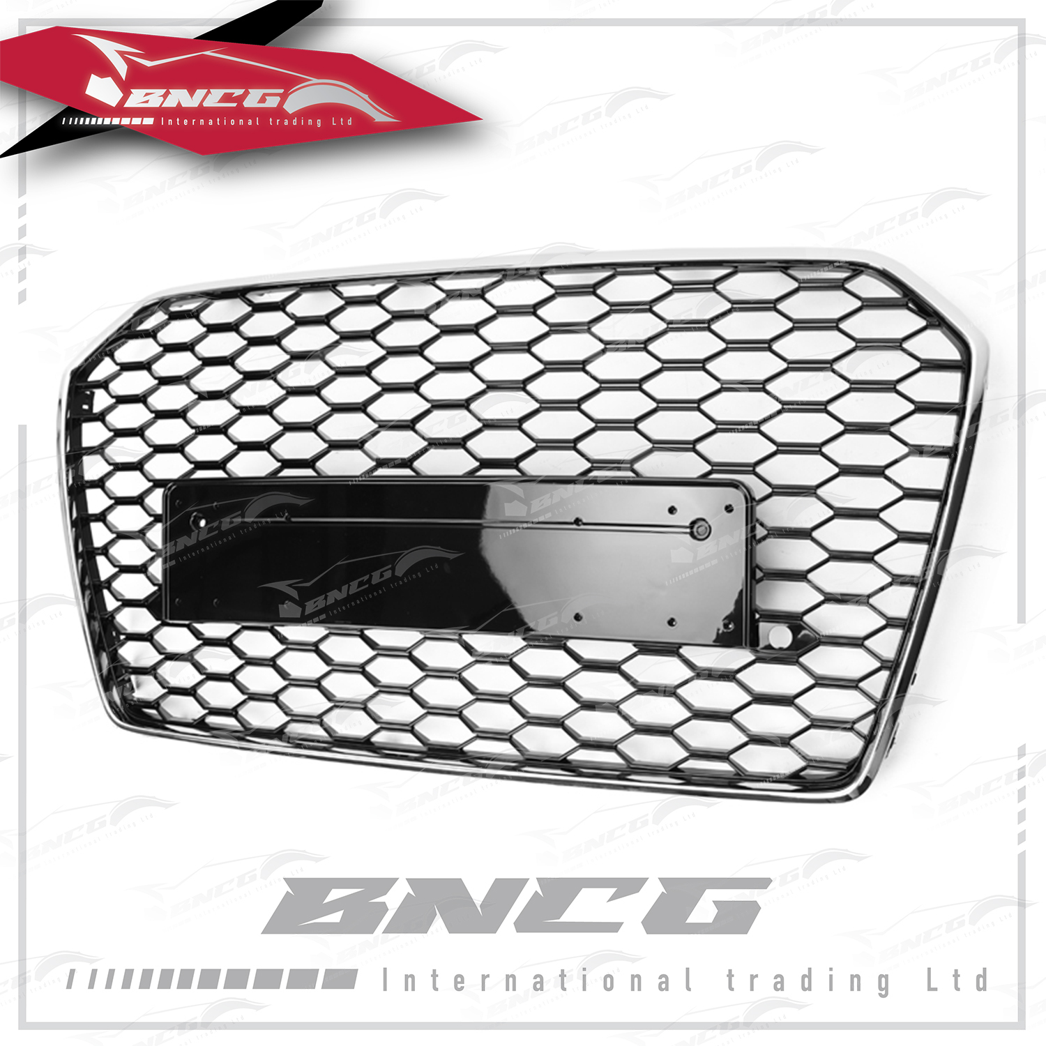 奧迪 Audi 16-18年式 A6 改 RS6 原車替換式 改裝 電鍍框 中網 水箱罩 無標款