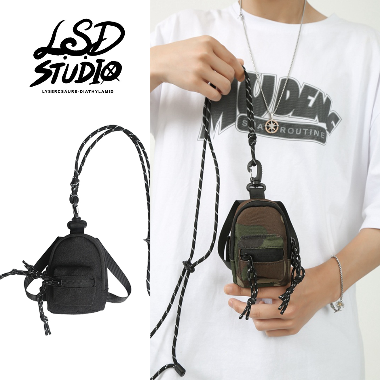 【BGZG010】迷你後背包造型收納掛頸設計小包