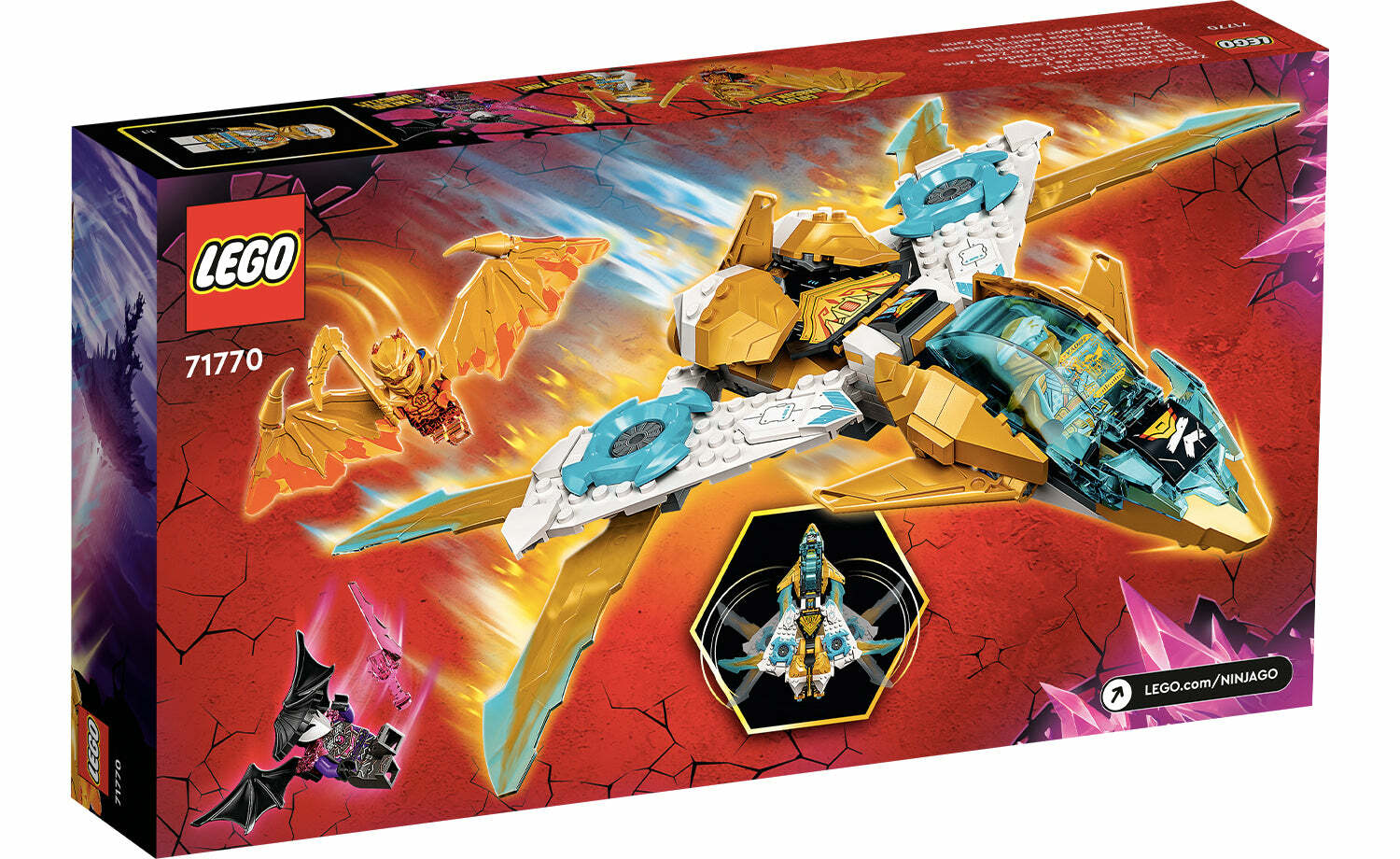 [飛米樂高積木磚賣店] LEGO 71770 Ninjago-冰忍的黃金龍噴射機