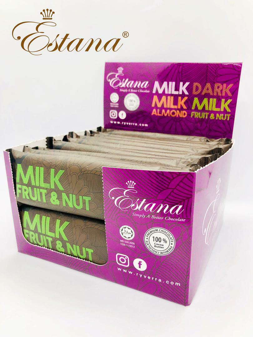 Estana Milk Fruit & Nut Chocolate Bar 45g