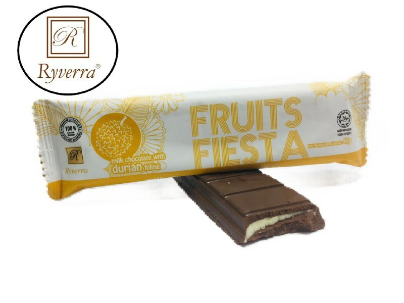 Fruits Fiesta Milk Chocolate with Durian Filling Bar 45g