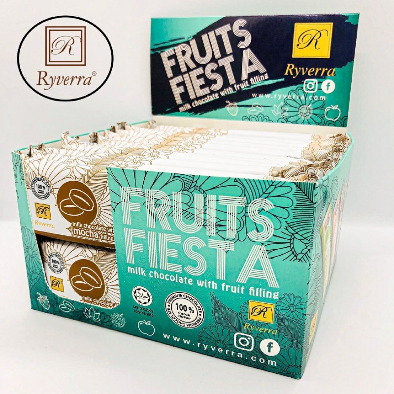Fruits Fiesta Milk Chocolate with Mocha Filling Bar 45g