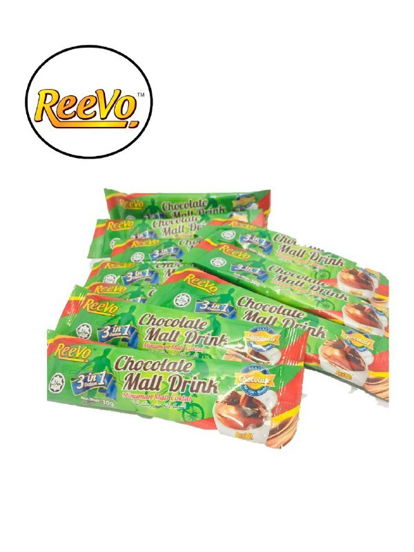 ReeVo Chocolate Malt Drink 3in1 (15s'x30g)