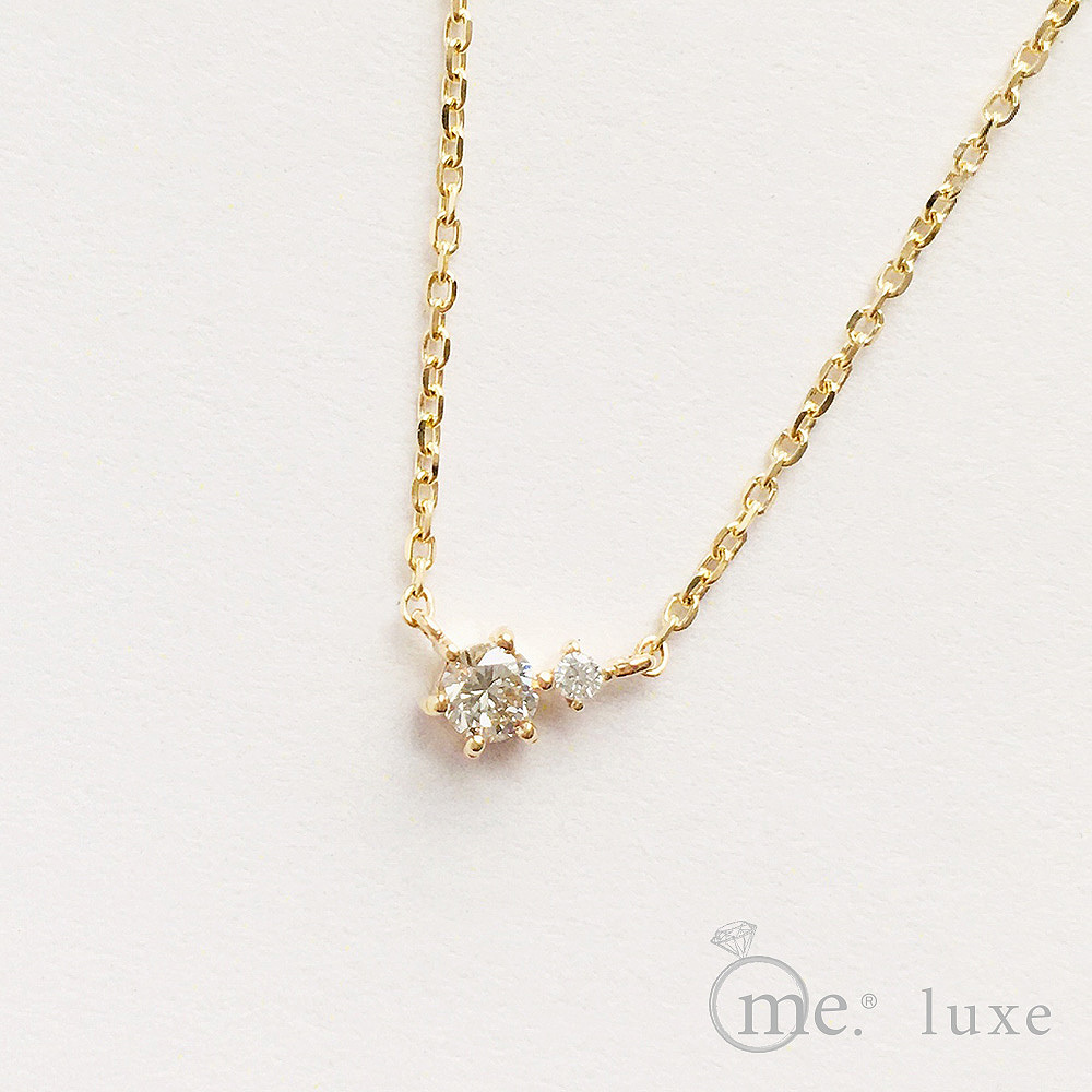 【me.luxe】K10鑽石10分靠近項鍊