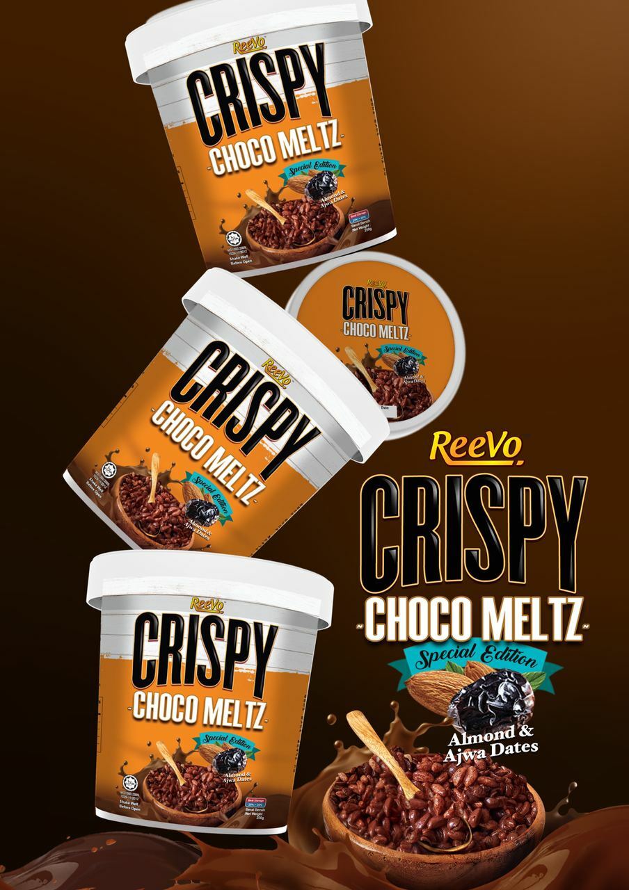 ReeVo Crispy Choco-Meltz ( Ajwa & Almond Chocolate) 250g