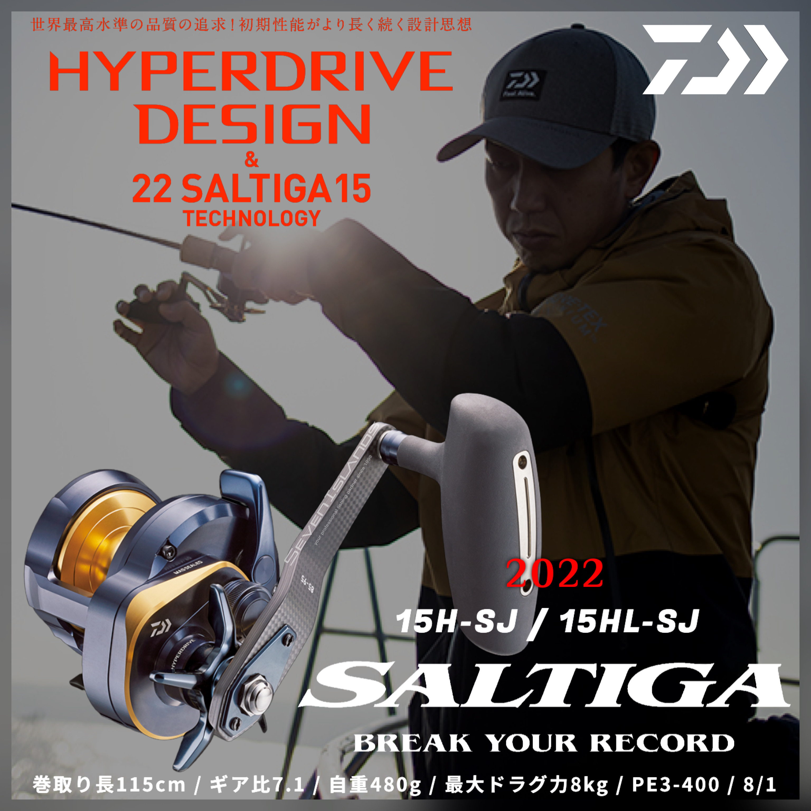 DAIWA SALTIGA 15 15H-SJ / 15HL-SJ BAIT REEL