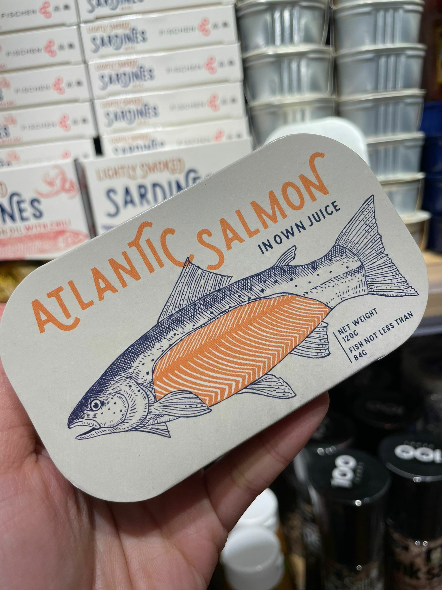 Fischen - 原汁三文魚 120g #即開即食 #可配麵包、多士餅乾