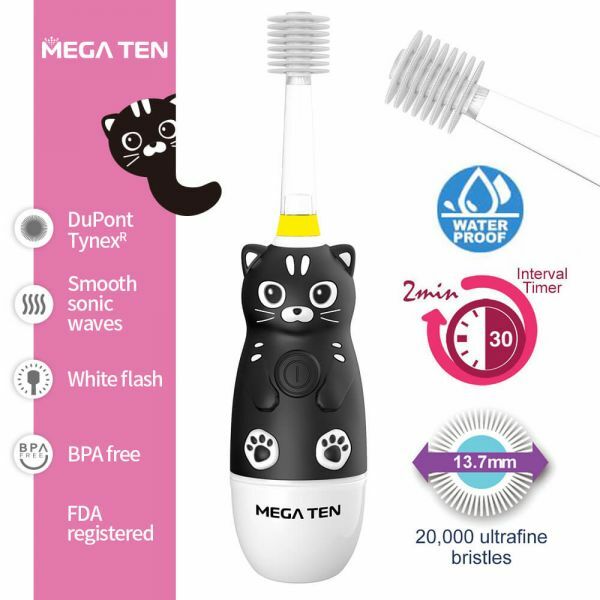 MEGA TEN 360兒童電動牙刷(小黑貓)