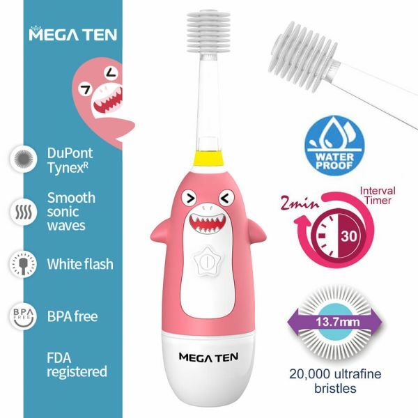 MEGA TEN 360兒童電動牙刷(鯊魚)