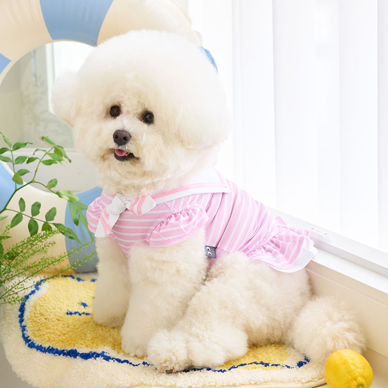 水手涼感cool 俏皮裙-Pink粉紅-  韓國it’s  狗涼感衣 寵物夏季降溫涼感衣 夏天涼感服飾