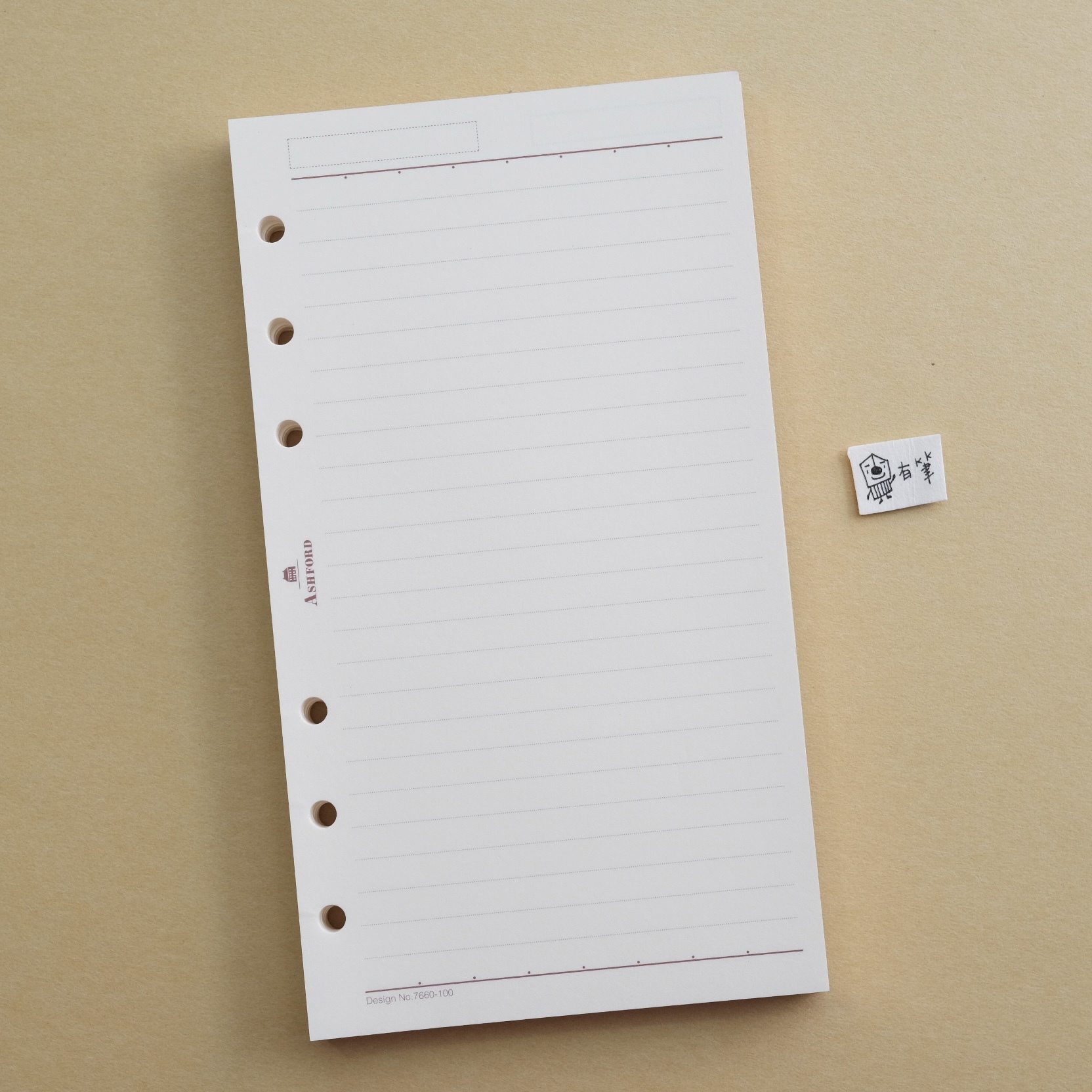 BIBLE 玫瑰金邊 橫線內頁 6mm｜ASHFORD 日本