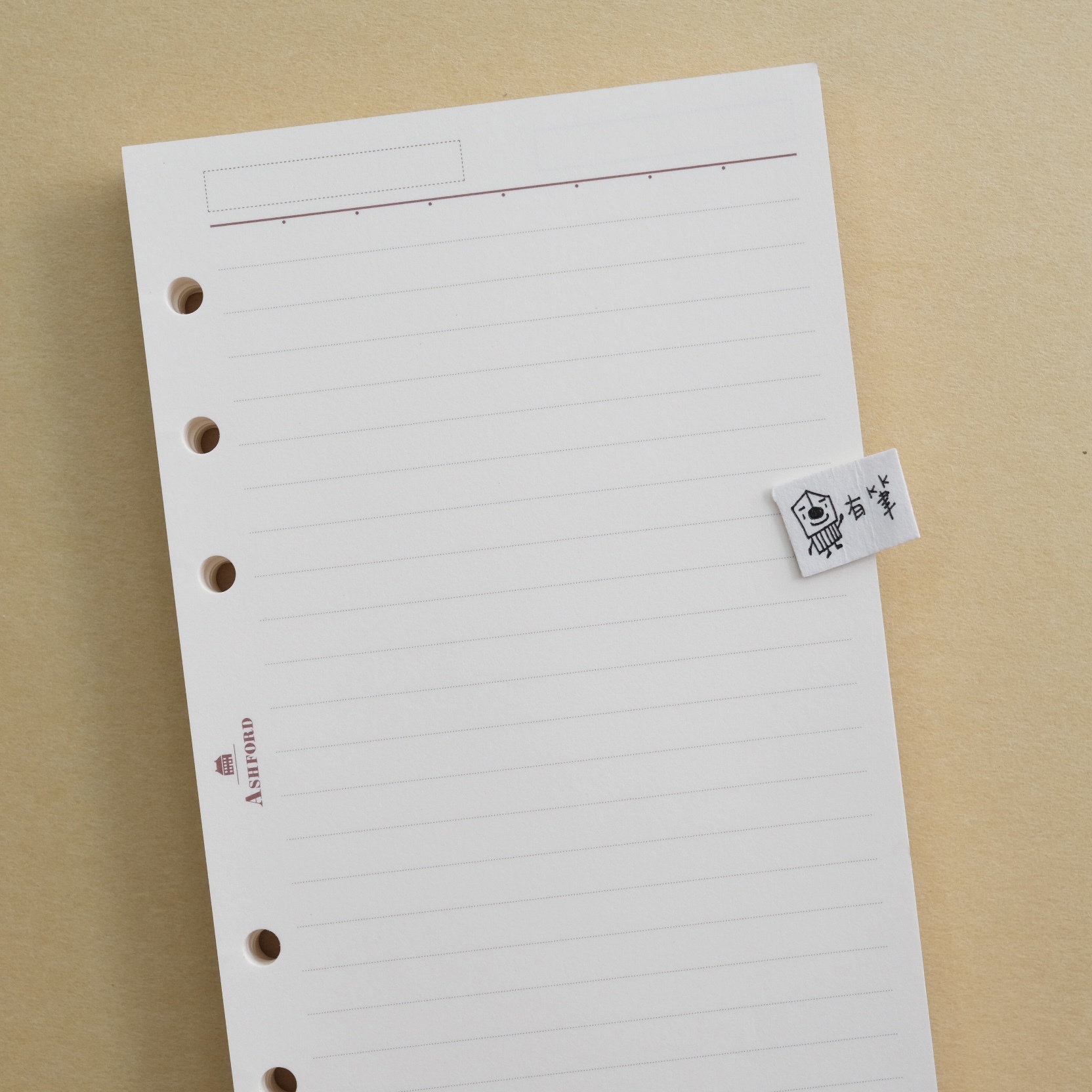 BIBLE 玫瑰金邊 橫線內頁 6mm｜ASHFORD 日本