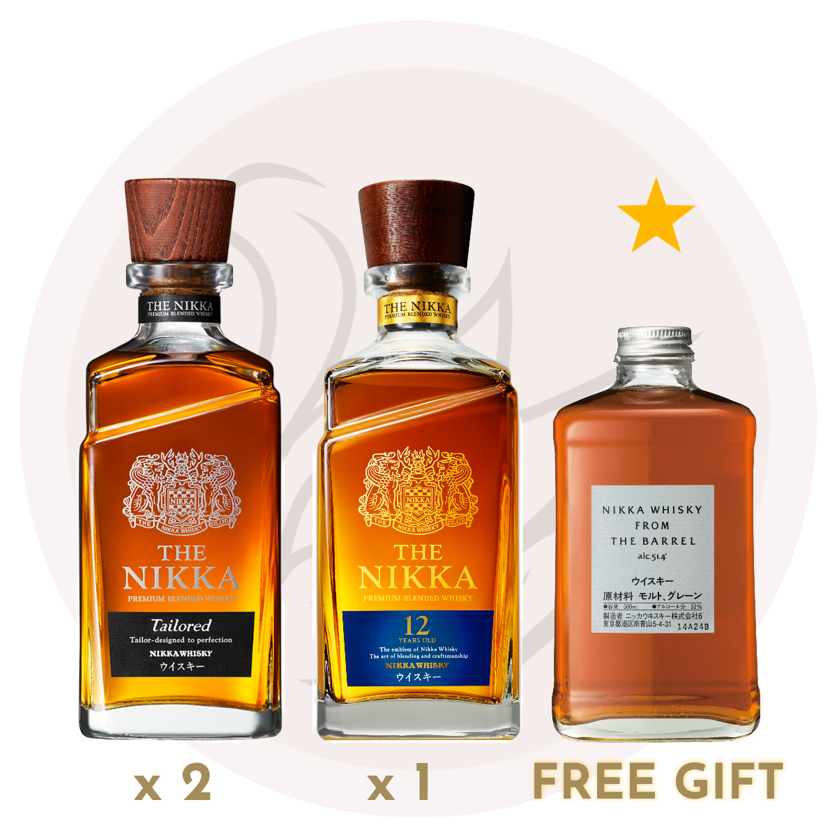 Nikka Whisky Collection Set: Blended Malt Whisk