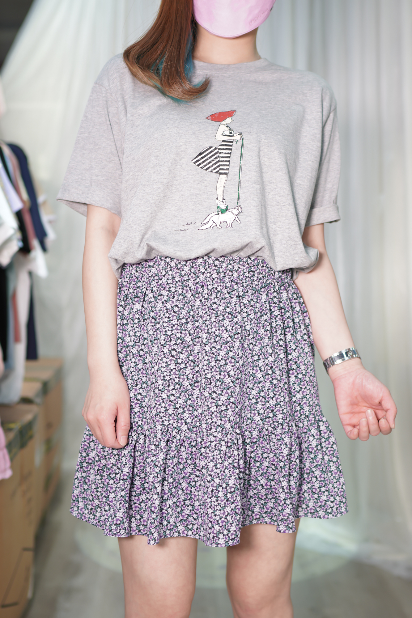 Tee款碎花連身裙(66353)