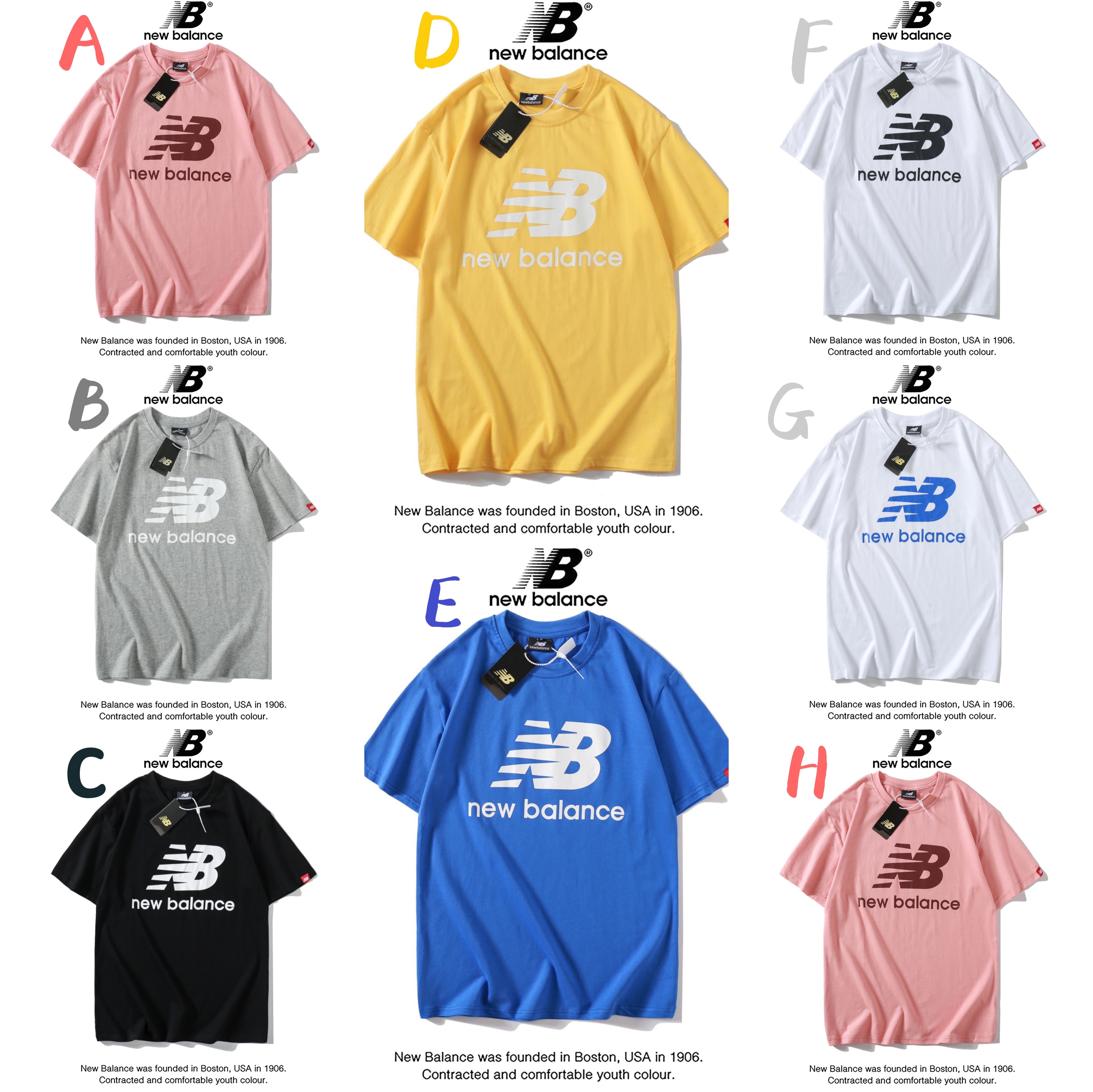 NB大熱多色男女Tee