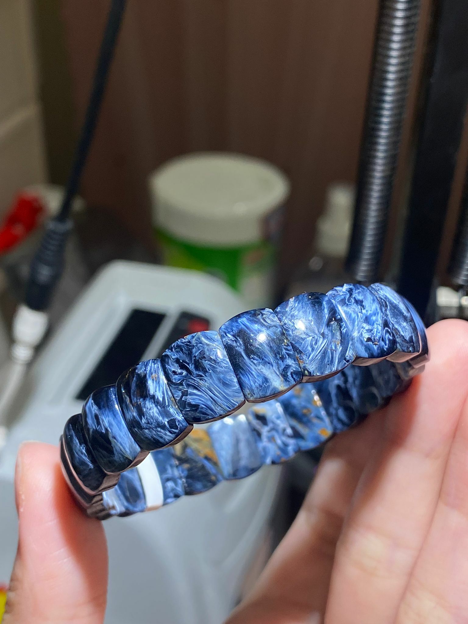 高質全藍彼得石手排(12mm)