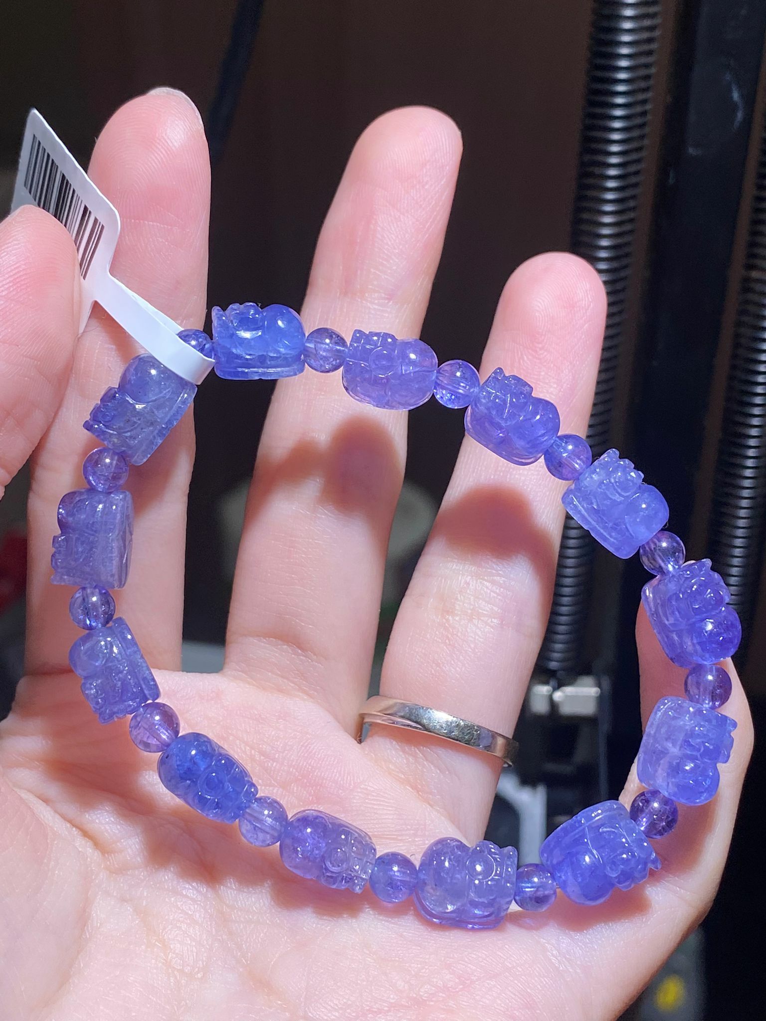 6-7+mm透體坦桑石貔貅手串(D)