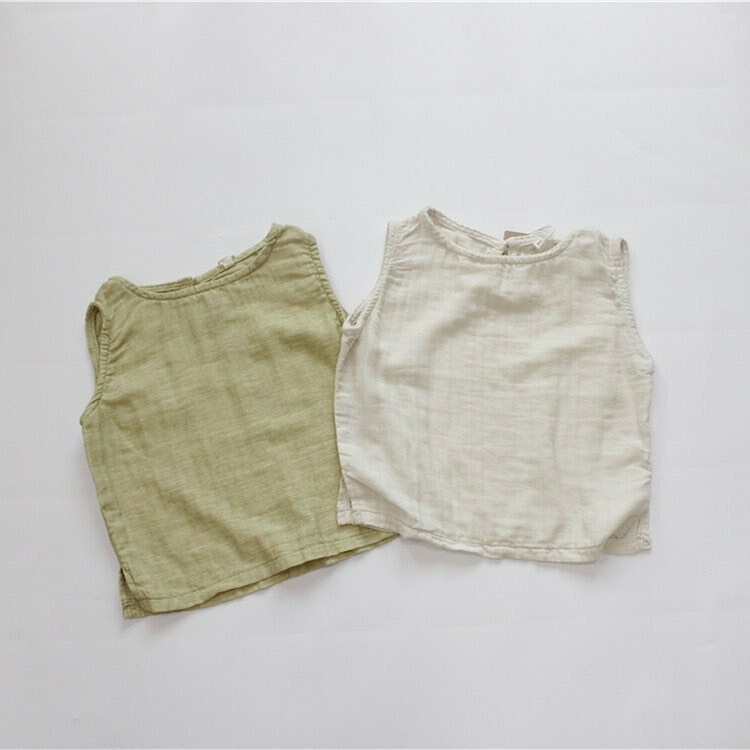 文藝感棉紗背心