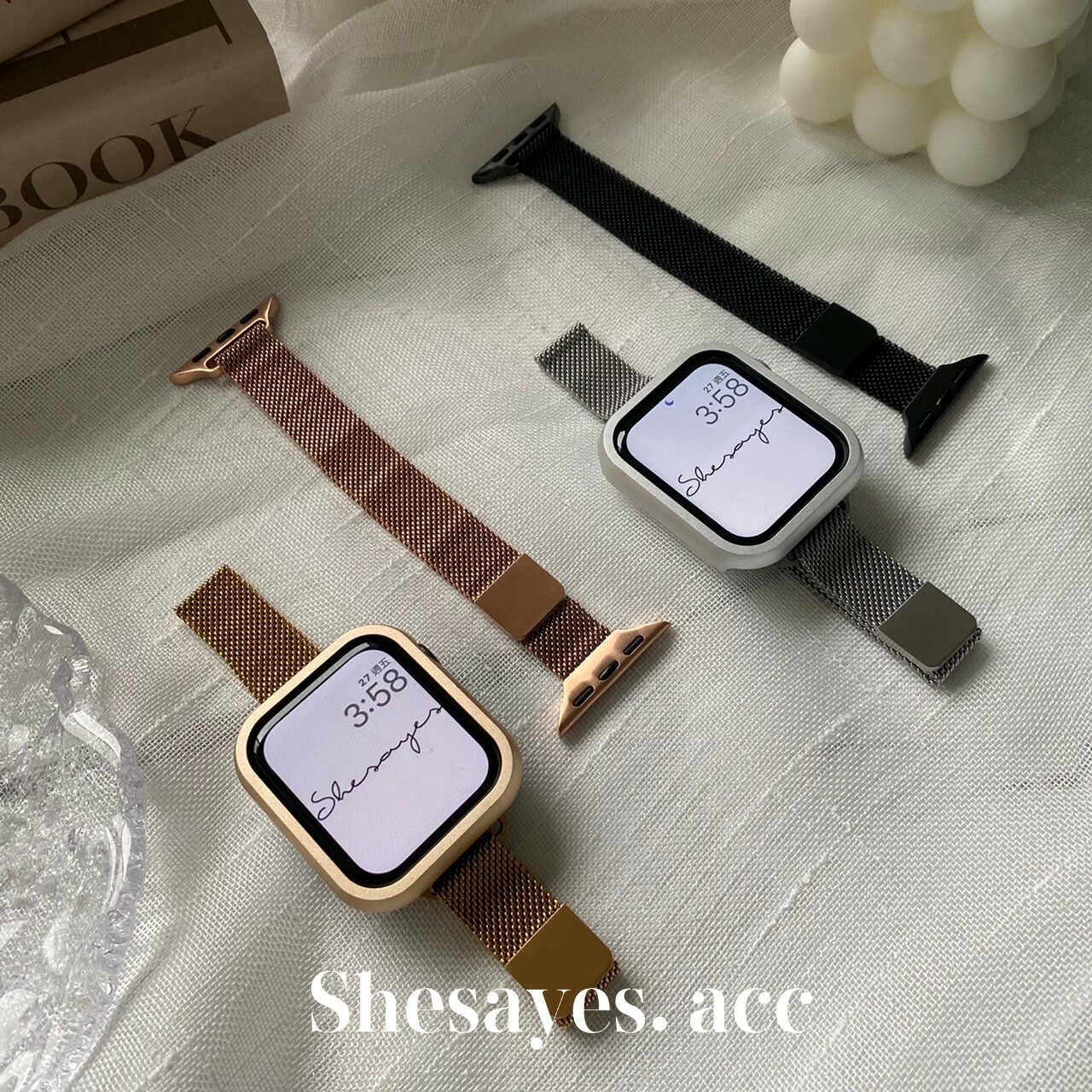 APPLE  WATCH超吸磁扣細版錶帶[四色]