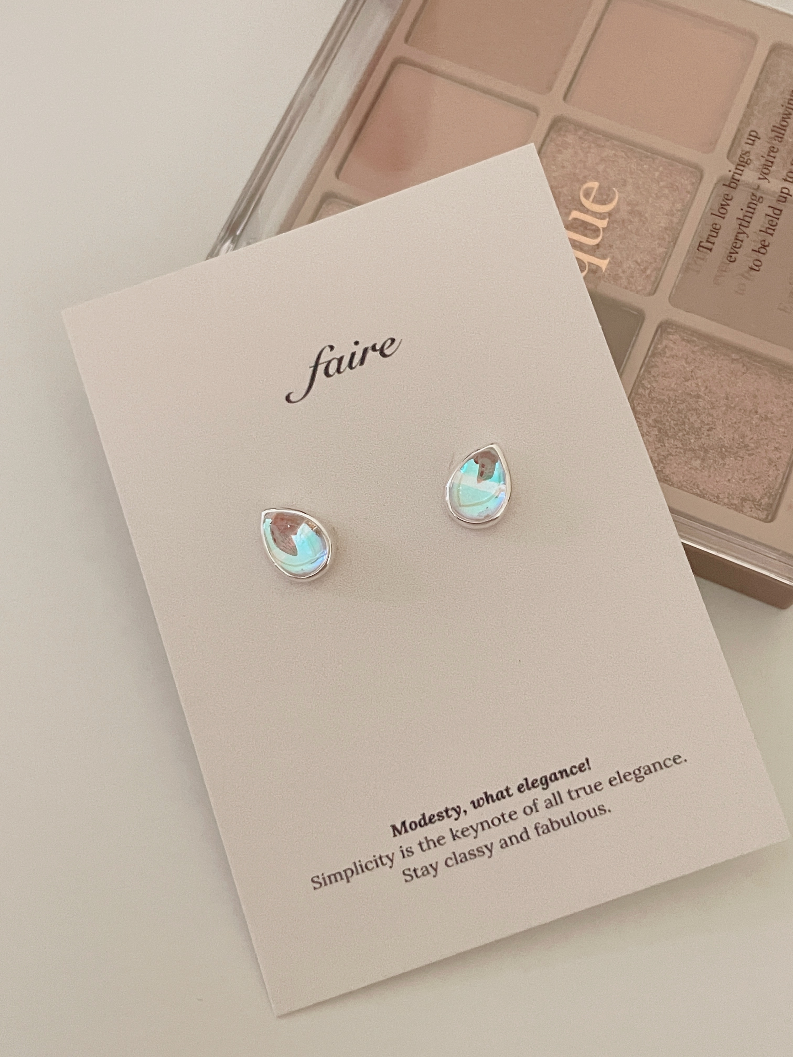 925 silver opal teardrop earrings