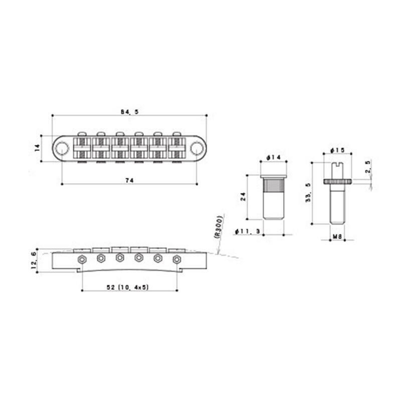 韓製 LP SG 下弦枕 琴橋 Bridge Tail Piece 金色