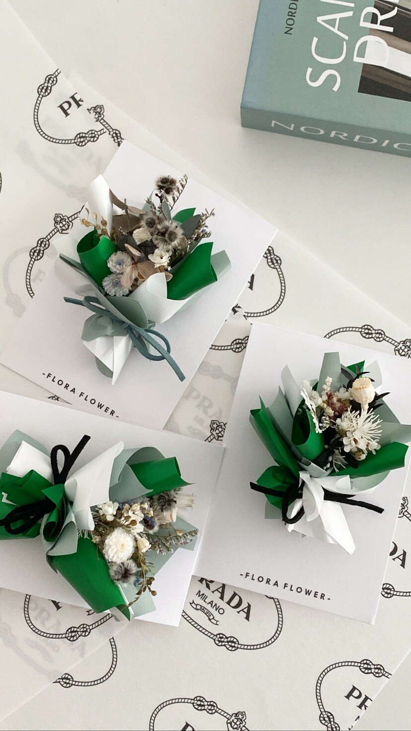 乾燥花卡片- BV綠