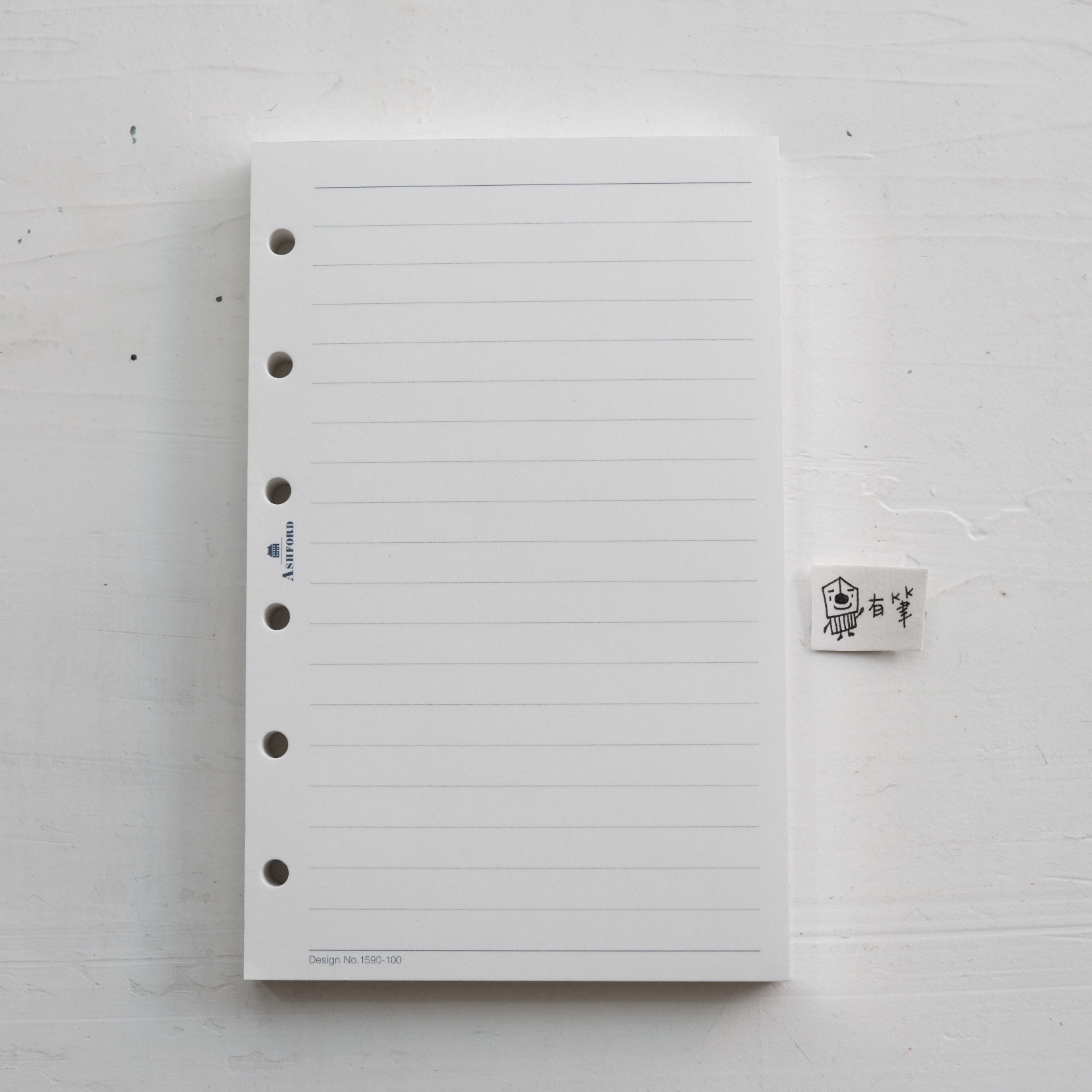 ASHFORD - MINI 6 / 6mm Lined Paper / Gilded Edge Silver