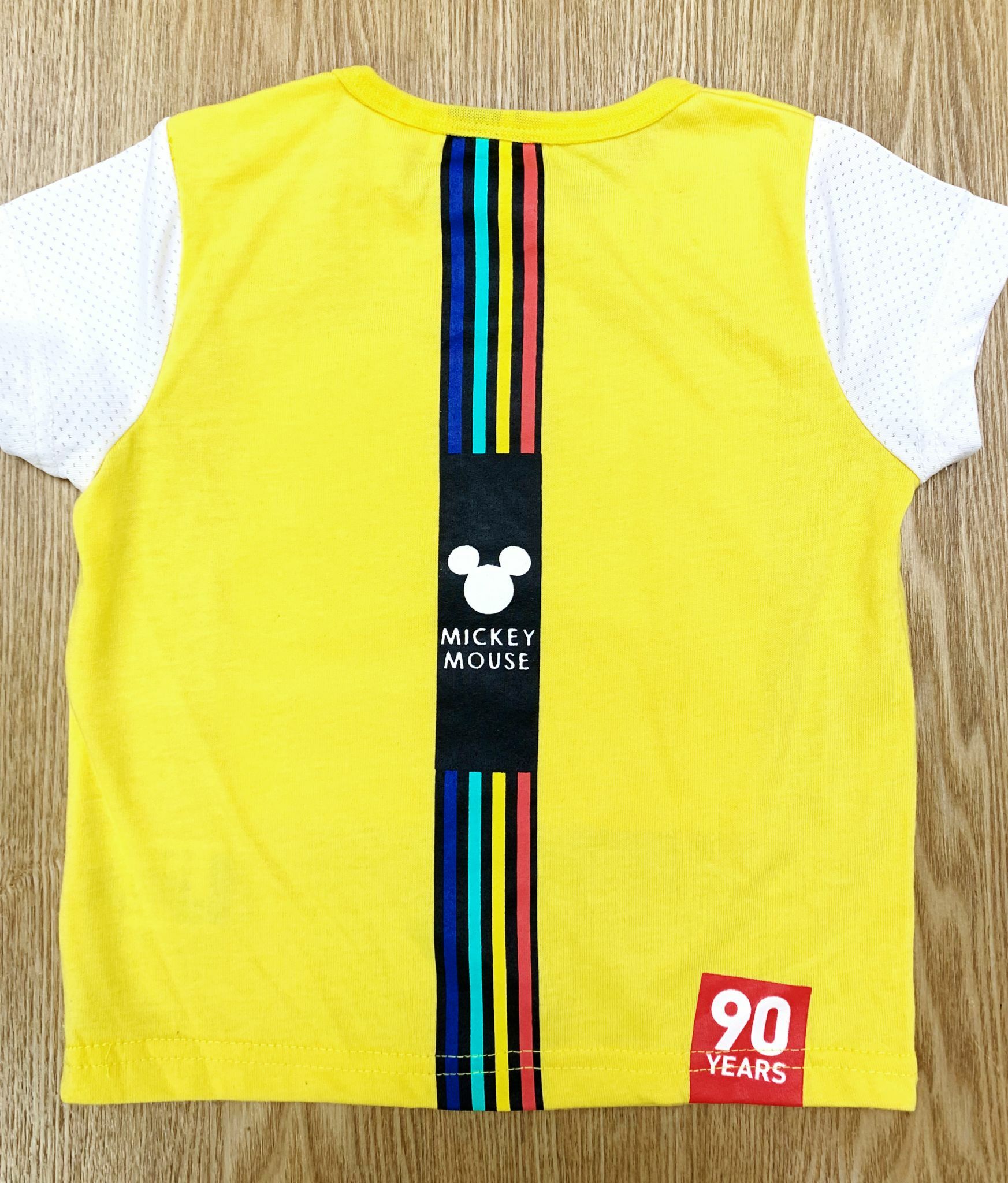 清貨優惠 迪士尼Mickey Mouse 90th 短袖T恤 黃色 80,90,95,130碼