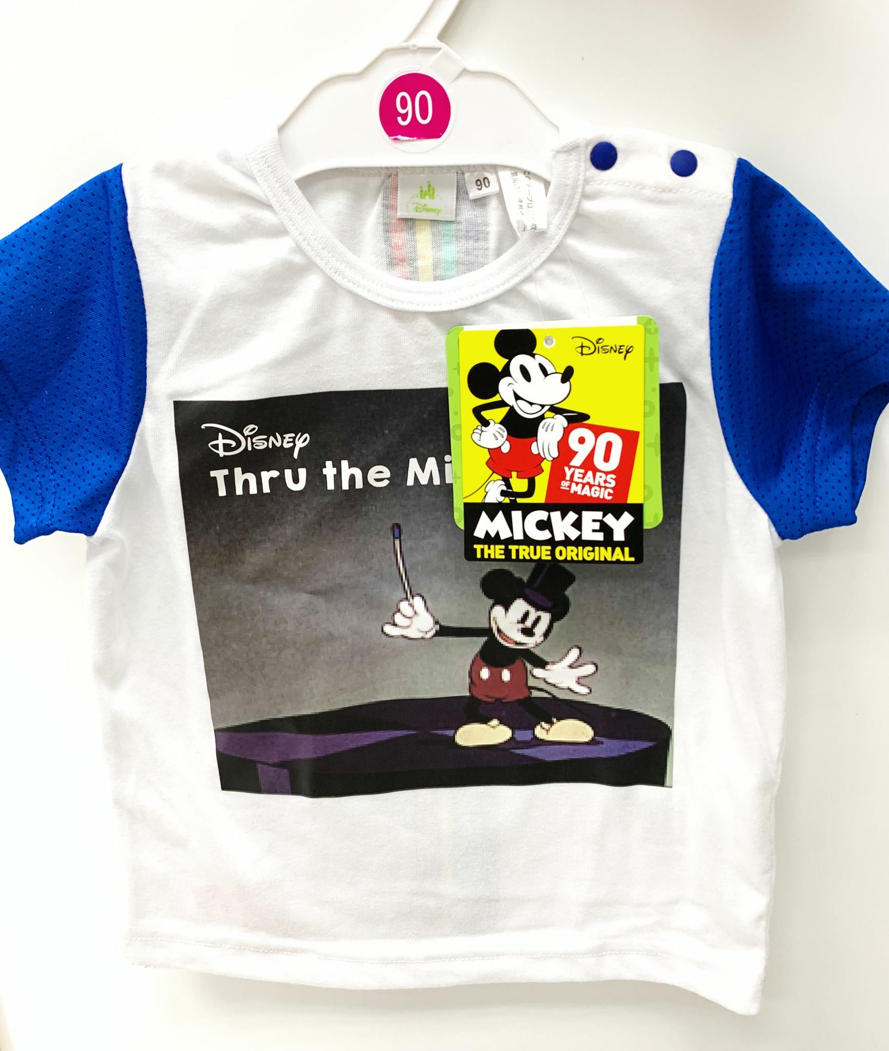 清貨優惠 迪士尼Mickey Mouse 90th 短袖T恤 白色 80,90,95,100