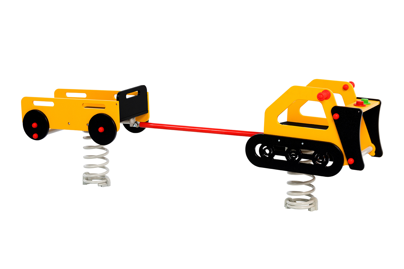 SPRING TOYS IN HDPE WITH SPRING TYPE ‘SMALL’ - bulldozer with trailer