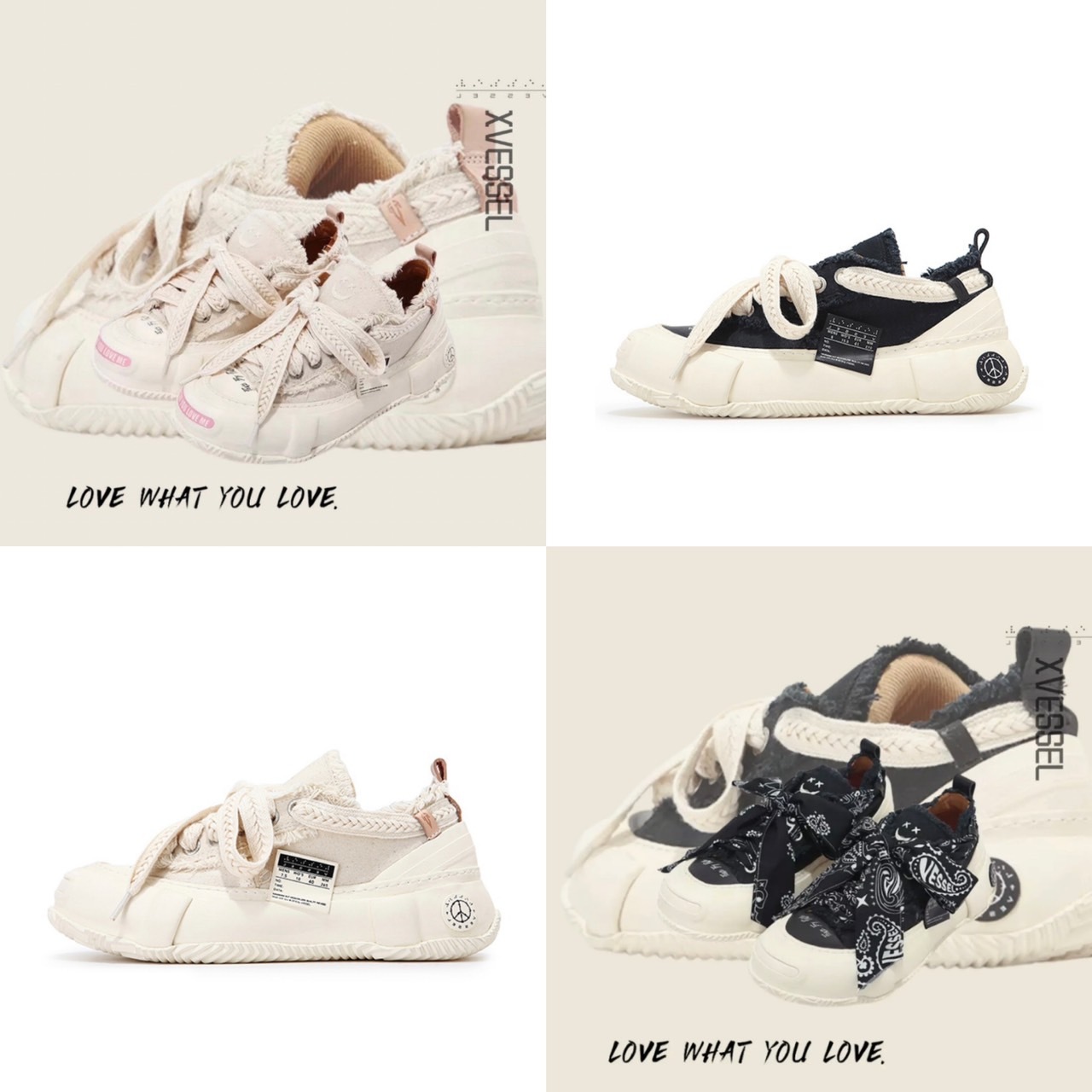 xVESSEL G.O.P. 2.0 MARSHMALLOW Lows 黑 白