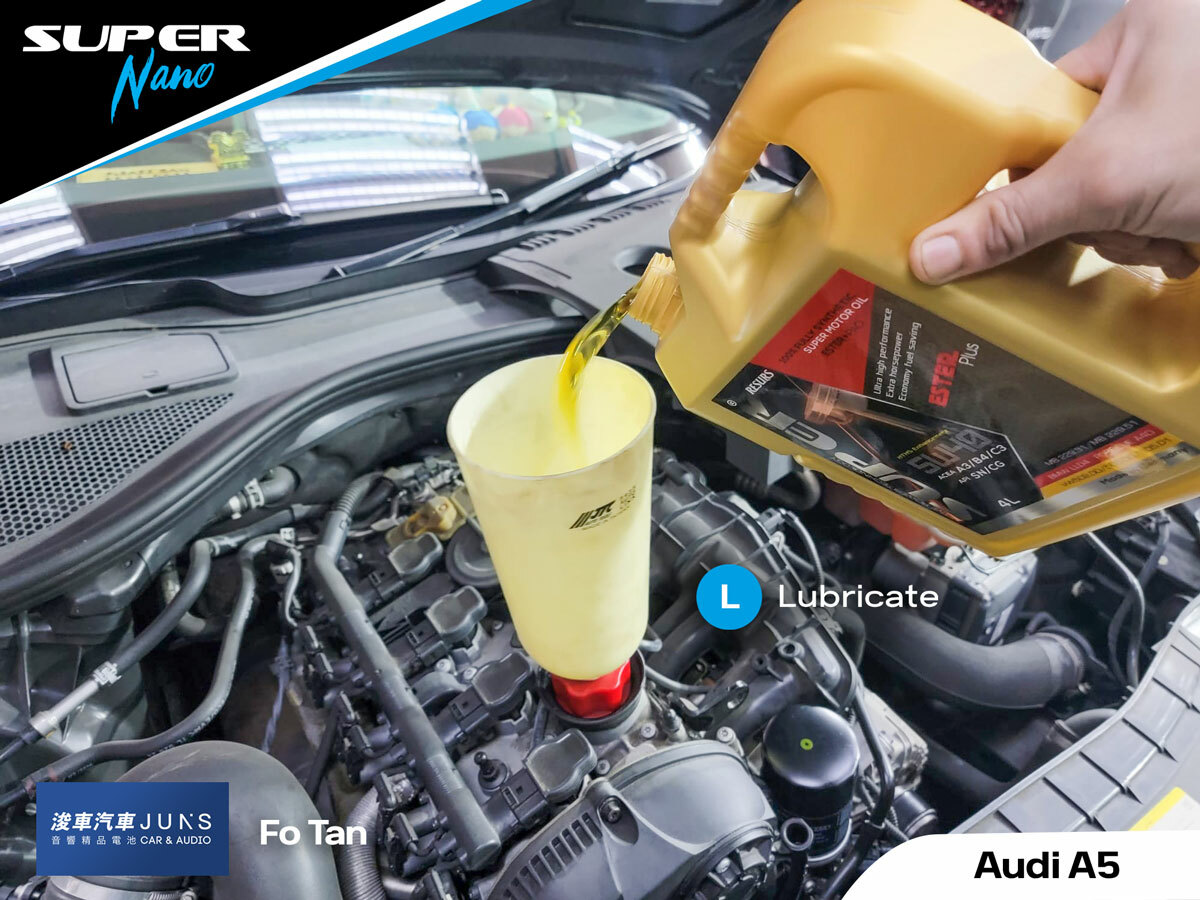 Audi A5 2.0T Professional Oil Service Package – Lubricate, Restore & Protect engine + Car Disinfection